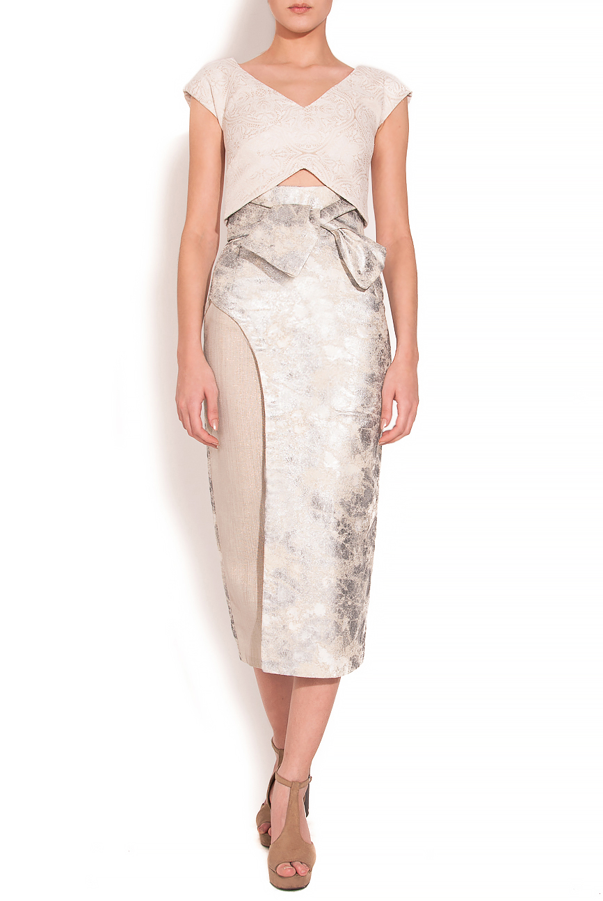 Linen cotton-blend skirt Simona Semen image 0