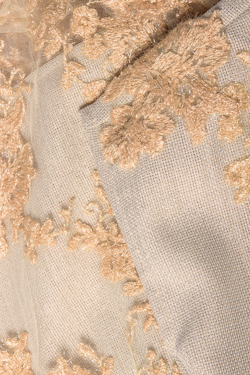 Lace and metallic linen cutout gown Simona Semen image 3