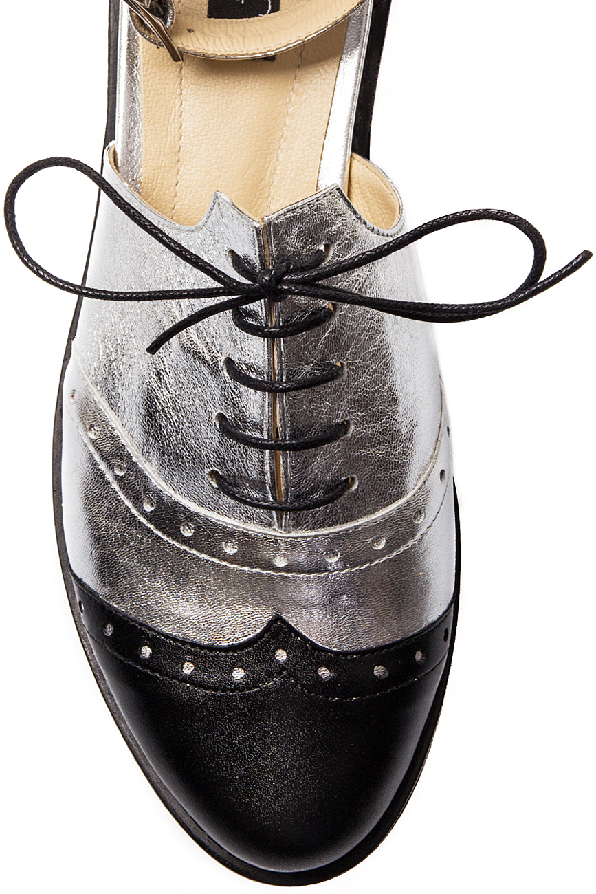 Pantofi oxford din piele decupati PassepartouS imagine 3