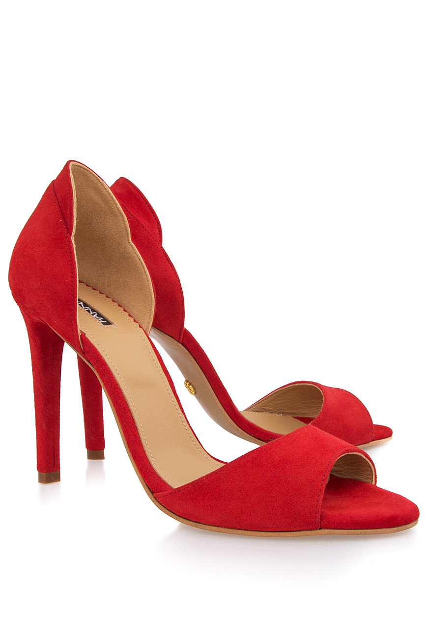 Sandales rouges en daim Hannami image 1