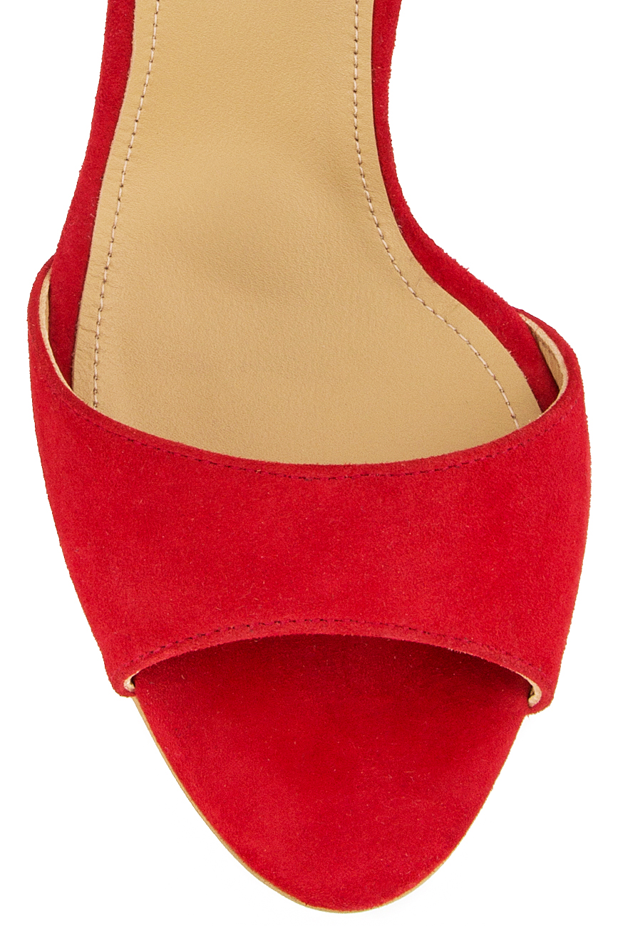 Sandales rouges en daim Hannami image 3