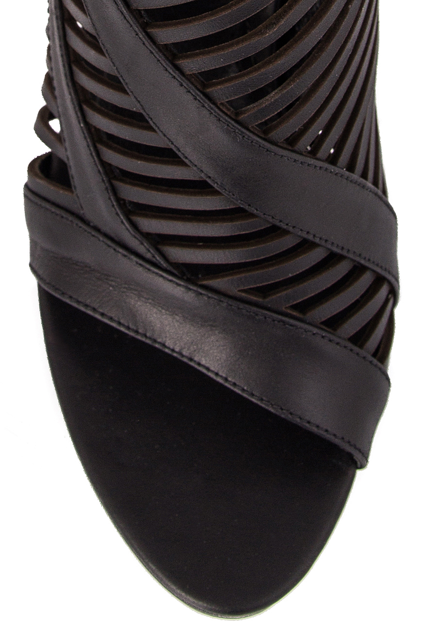 Cutout leather sandals Hannami image 3