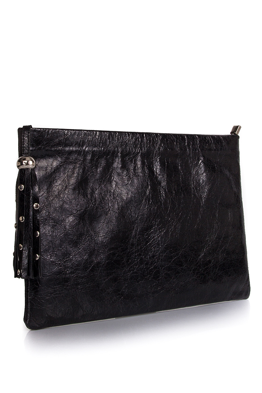 Black leather pouch Laura Olaru image 1