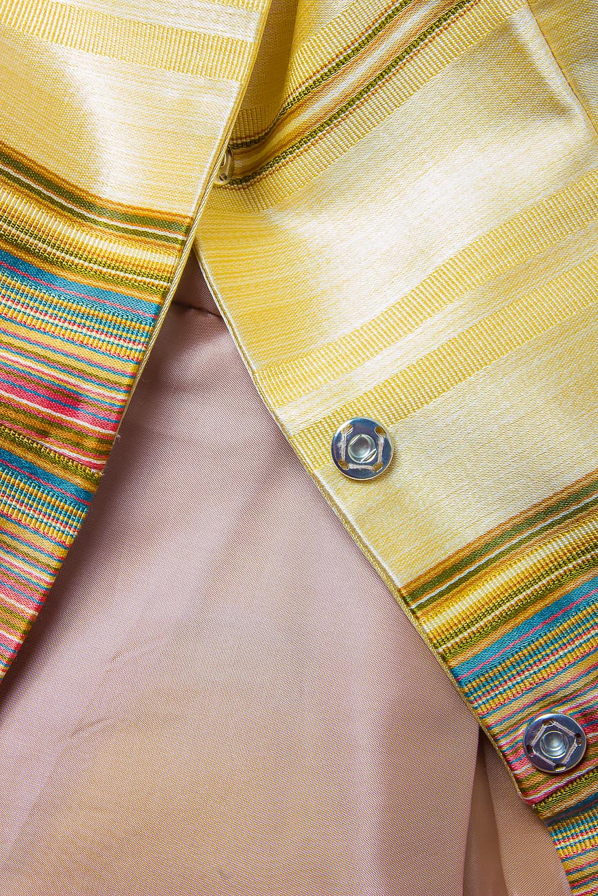 Pleated silk and cotton coat Kiki Dumitrescu image 4