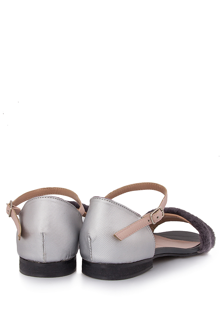 Leather sandals with fur finishes Coca Zaboloteanu image 2
