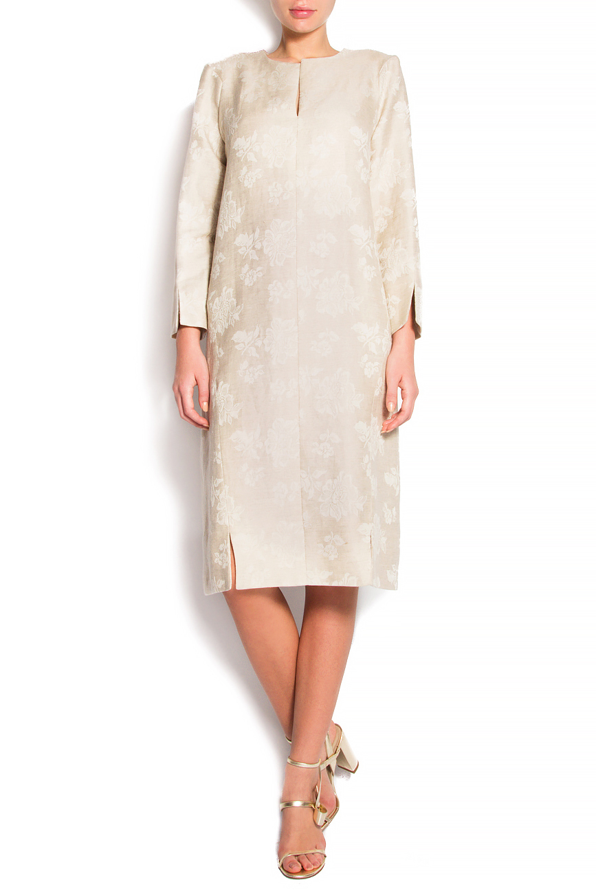 Linen and cotton-blend midi dress Claudia Castrase image 1