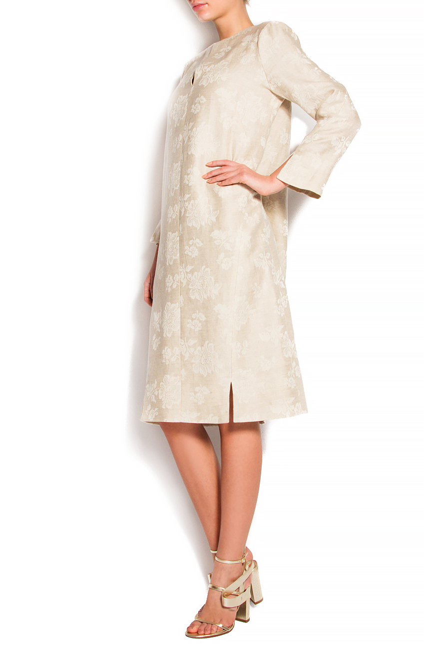 Linen and cotton-blend midi dress Claudia Castrase image 2