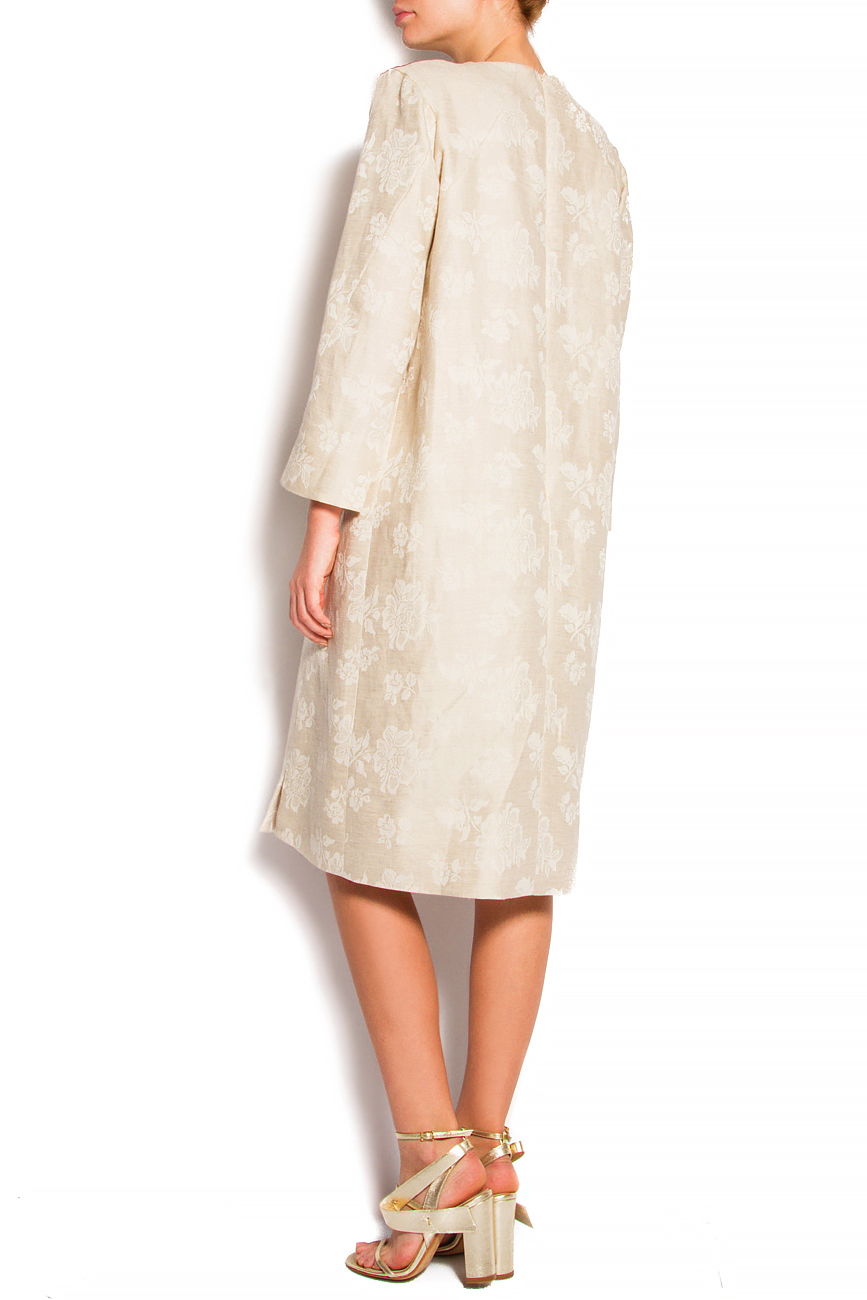 Linen and cotton-blend midi dress Claudia Castrase image 3