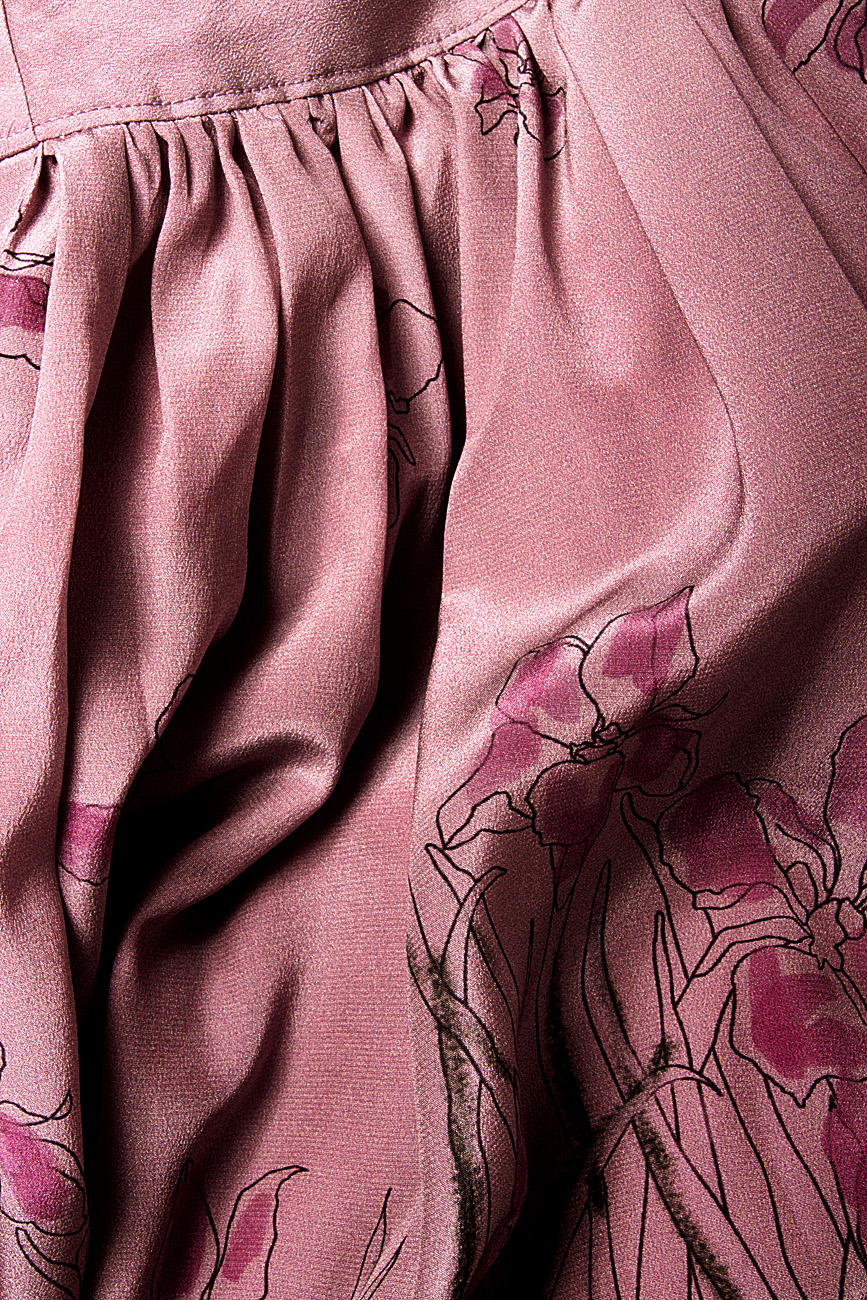 Floral-print silk midi skirt Cristina Staicu image 3