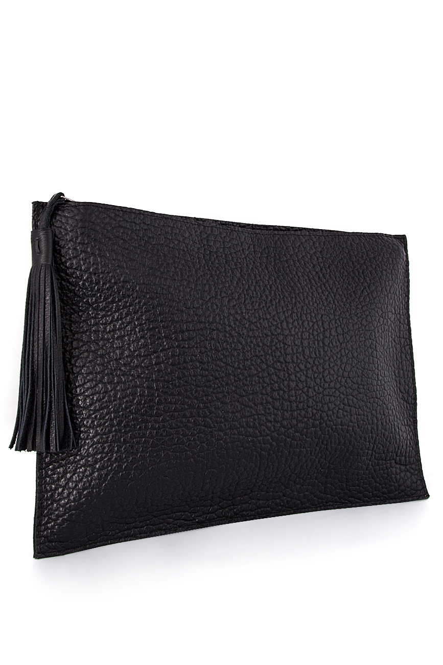 Textured-leather tassel clutch Mihaela Glavan  image 2