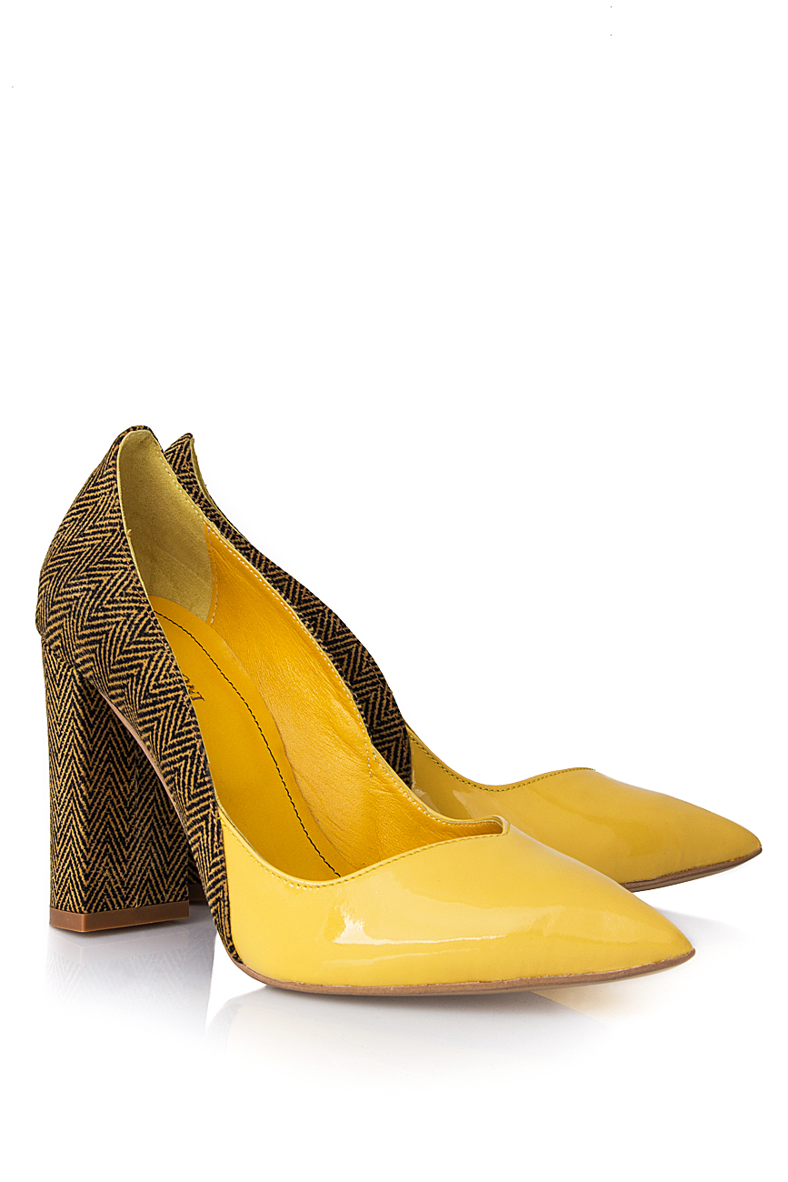 Two-tone patent-leather and canvas pumps Ana Kaloni image 1
