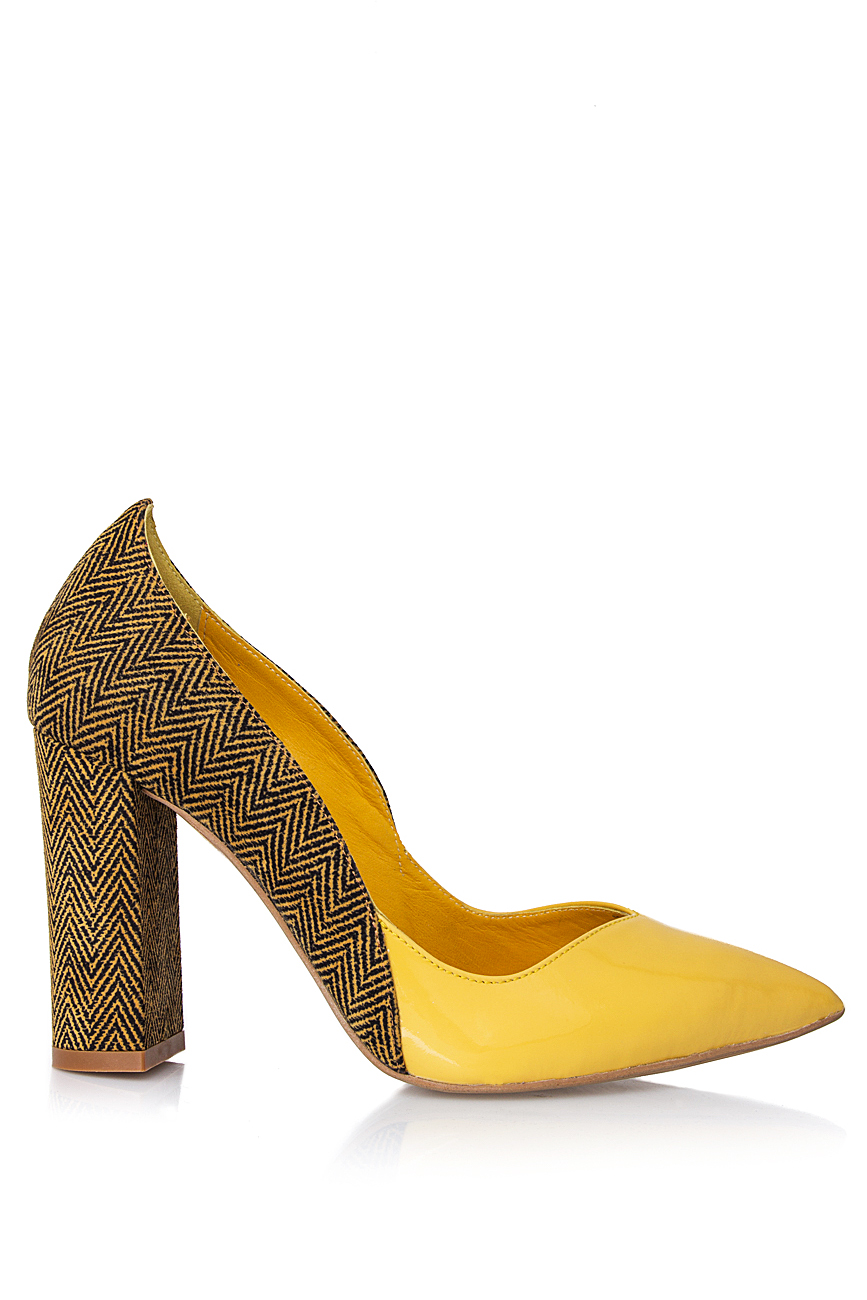 Two-tone patent-leather and canvas pumps Ana Kaloni image 0