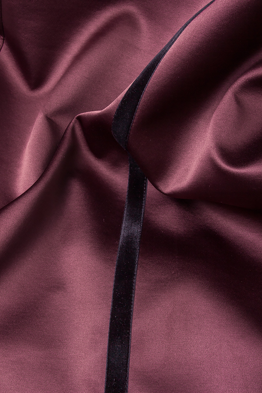 Silk pencil skirt adorned with velvet Laura Ciobanu image 3