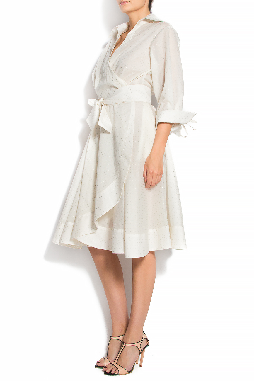 Cotton-blend wrap dress Edita Lupea image 1