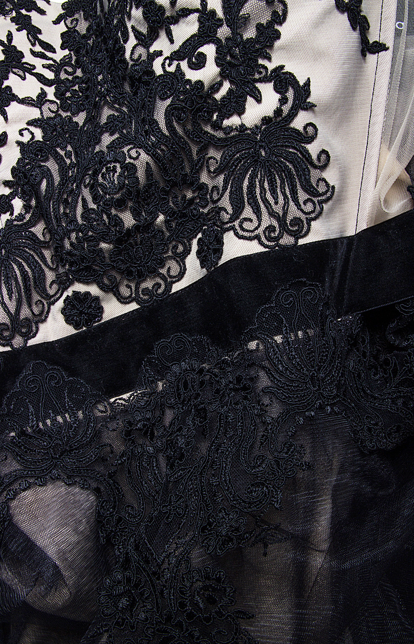 Robe courte ornée de dentelle appliquée à la main Claudia Greta image 3
