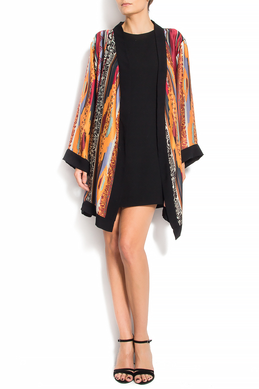 Kimono en soie à imprimé multicolore Smaranda Almasan image 0