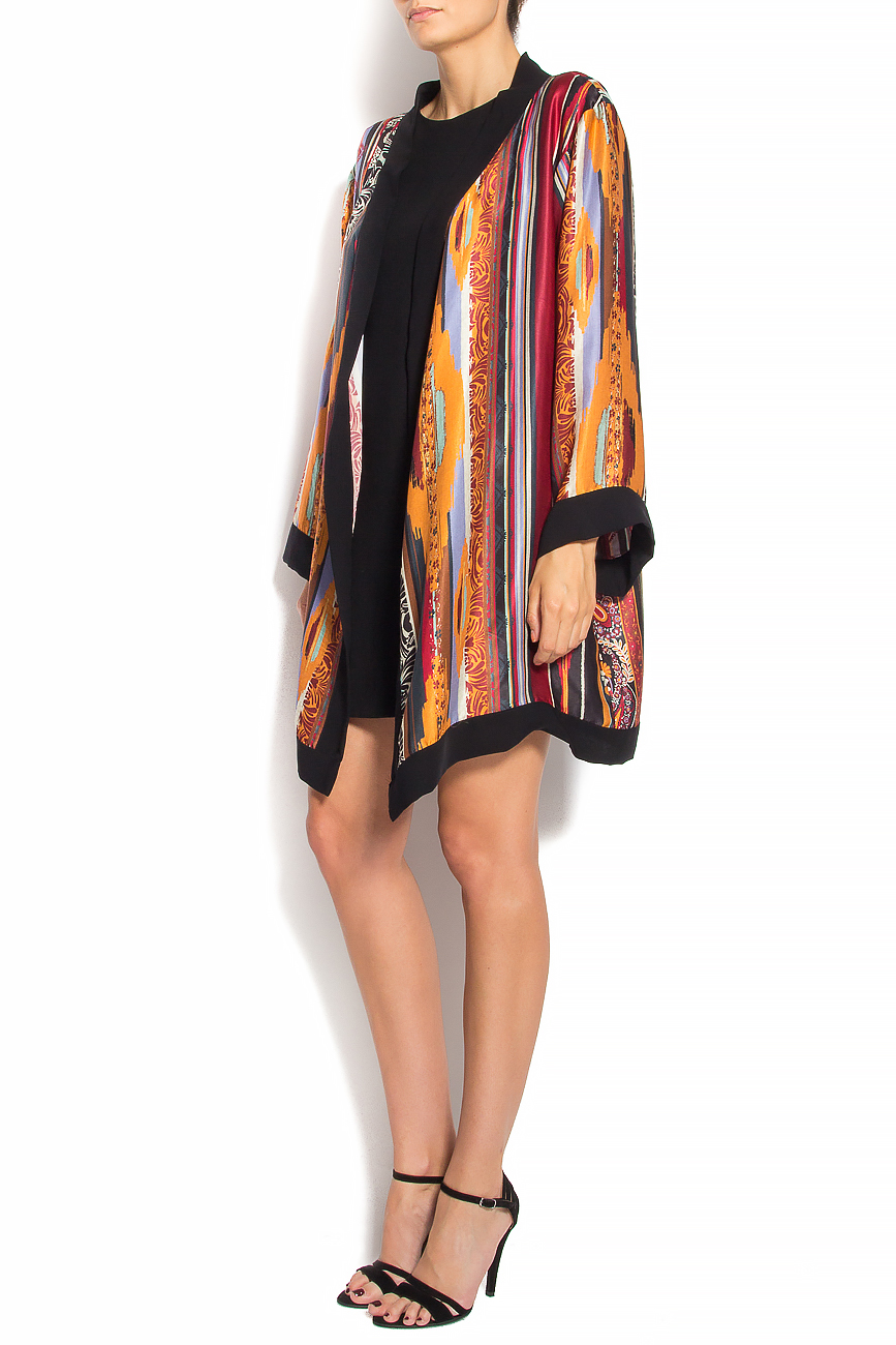 Kimono en soie à imprimé multicolore Smaranda Almasan image 1