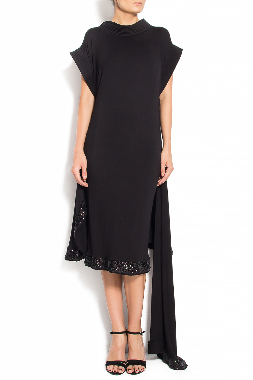 Sari-robe noire en viscose Edita Lupea image 4