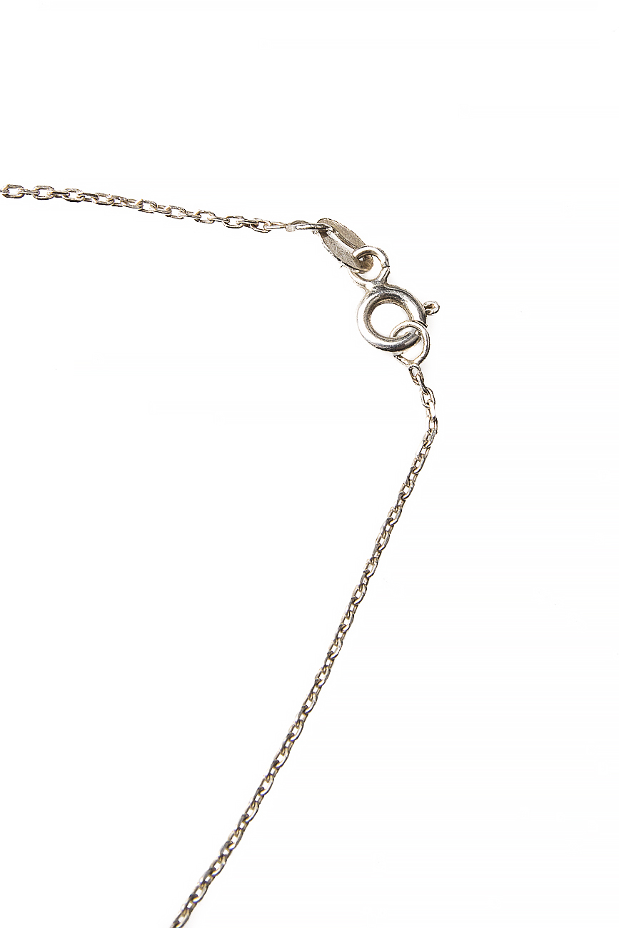 Silver circle pendant necklace Snob. image 2