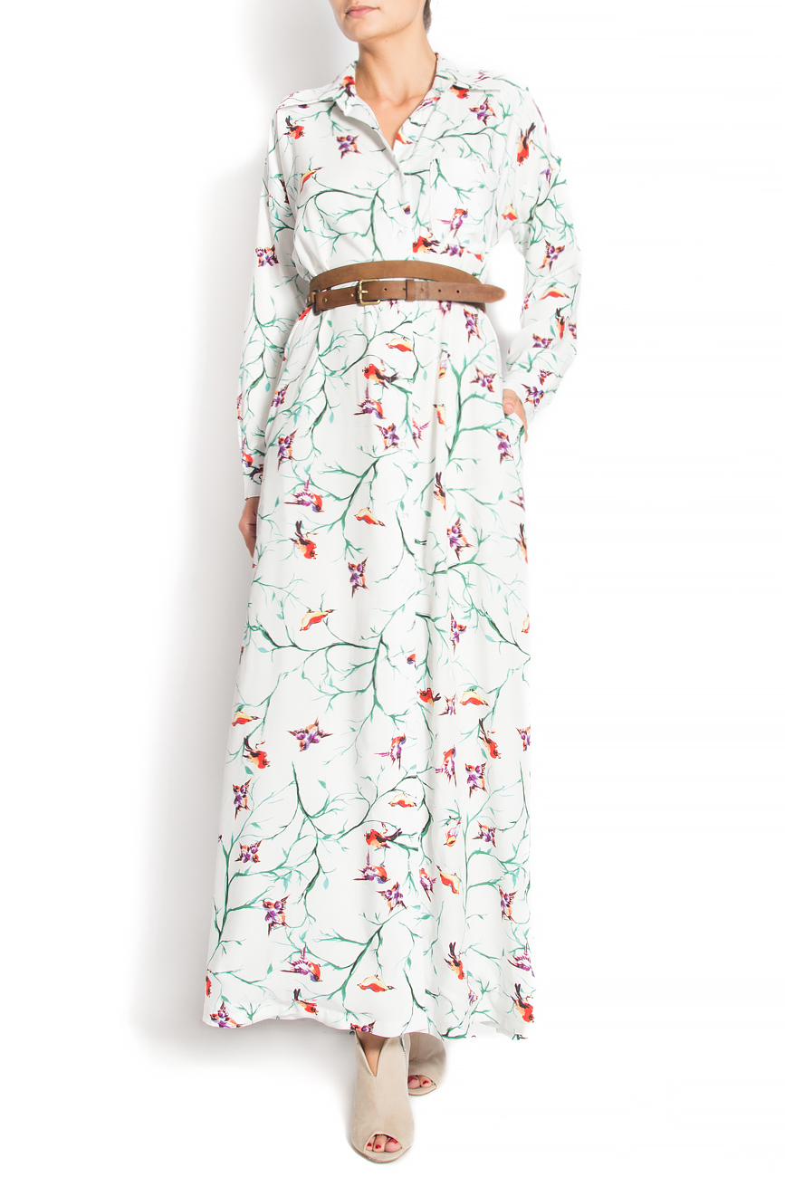 فستان من الفزكوز ذو طباعات ليور image 0