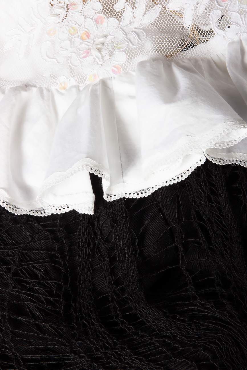 Asymmetric cotton-blend lace dress Dorin Negrau image 3