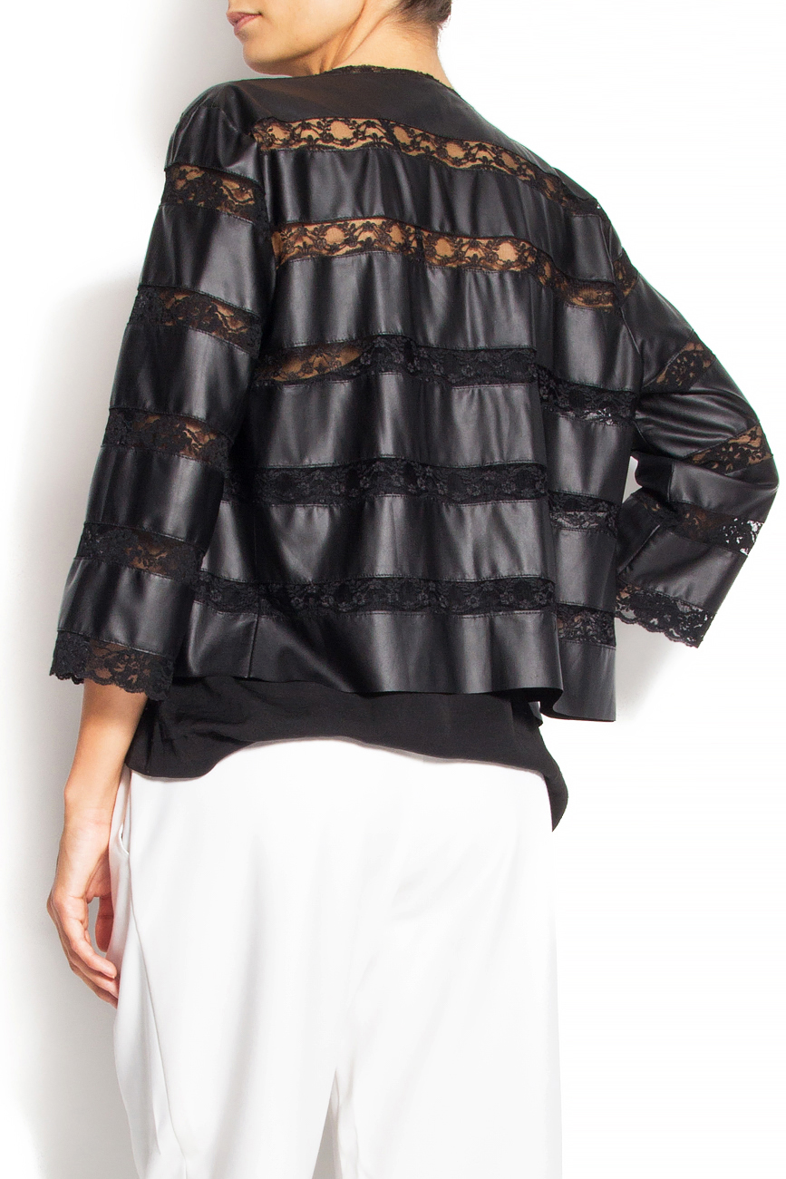 Faux leather and lace jacket Dorin Negrau image 2