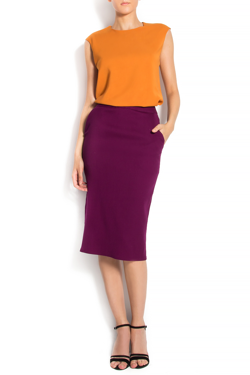 Wool pencil skirt with pockets Undress image 0