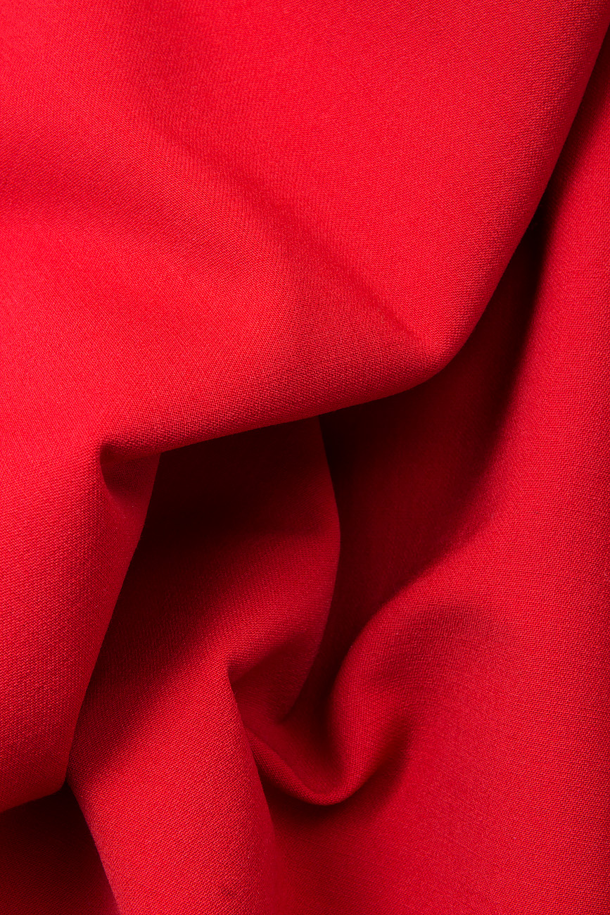 Top rosu din lana cu buzunare decorative Undress imagine 3