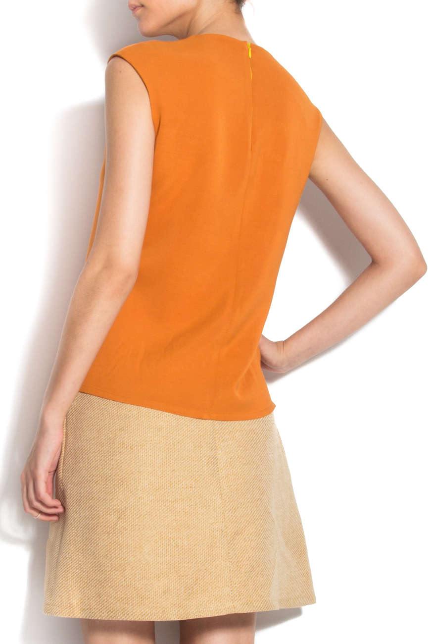 Burnt orange viscose basic blouse Undress image 2