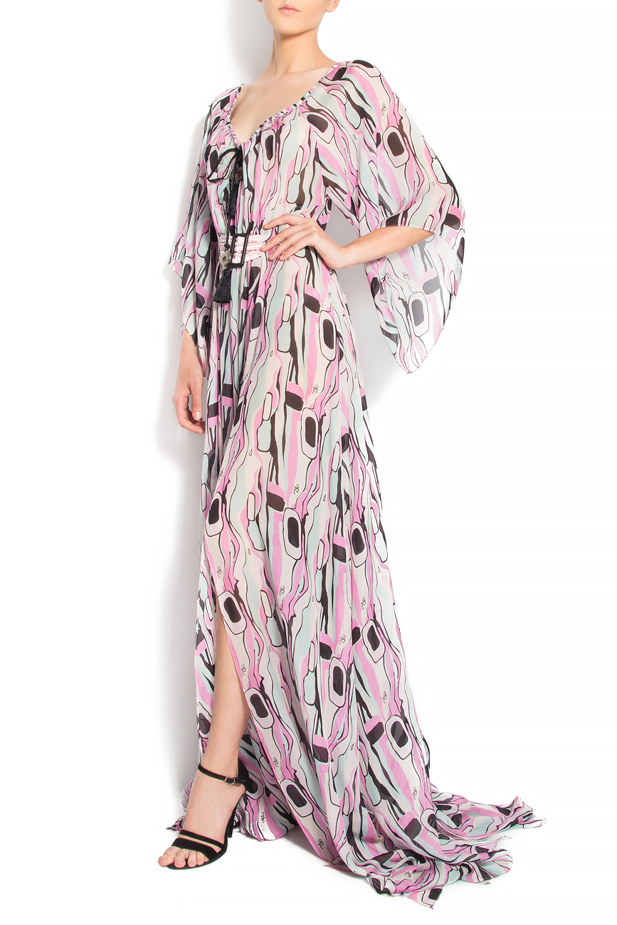 Printed silk gown Elena Perseil image 1