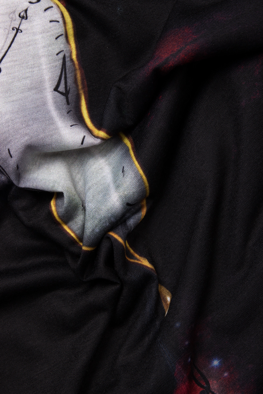 Bluza din vascoza cu imprimeu digital Poelle imagine 3