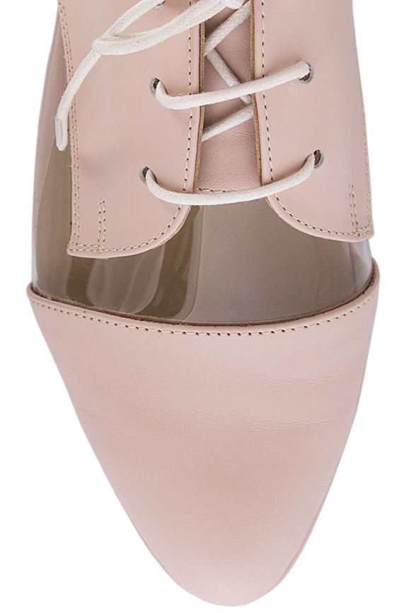 Pantofi din piele naturala cu insertii din PVC cu platforma Mihaela Glavan  imagine 3