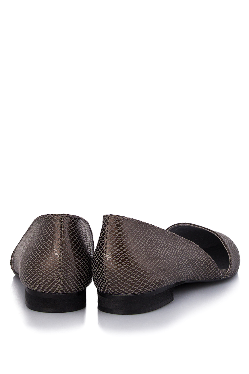 Chaussures plates en cuir effet serpent Mihaela Glavan  image 2