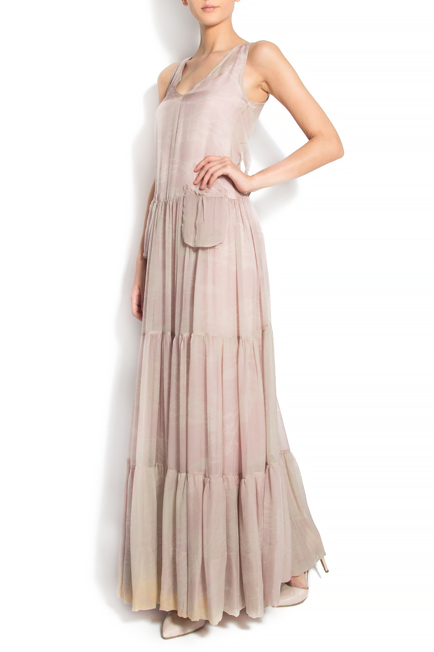 Silk maxi dress with pockets Elena Perseil image 1