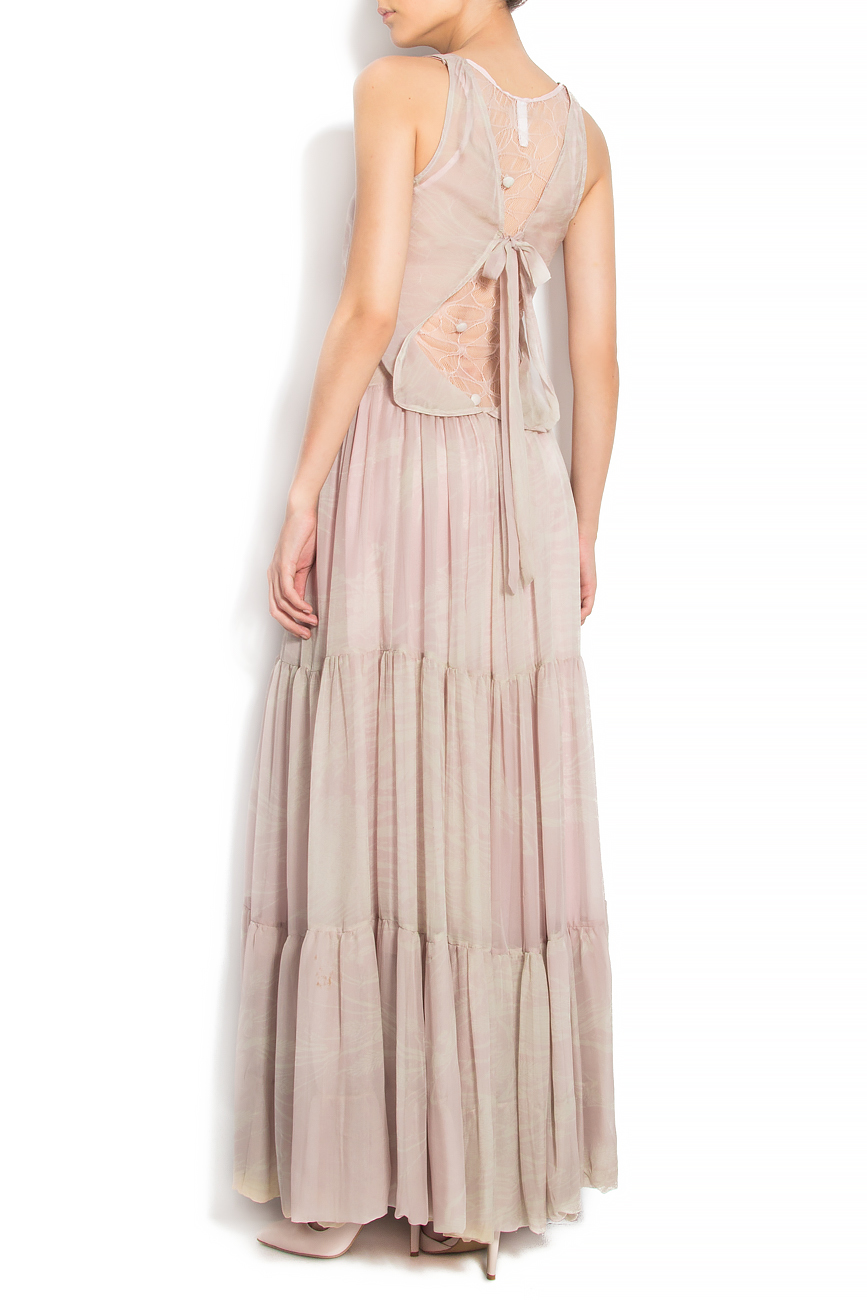 Silk maxi dress with pockets Elena Perseil image 3
