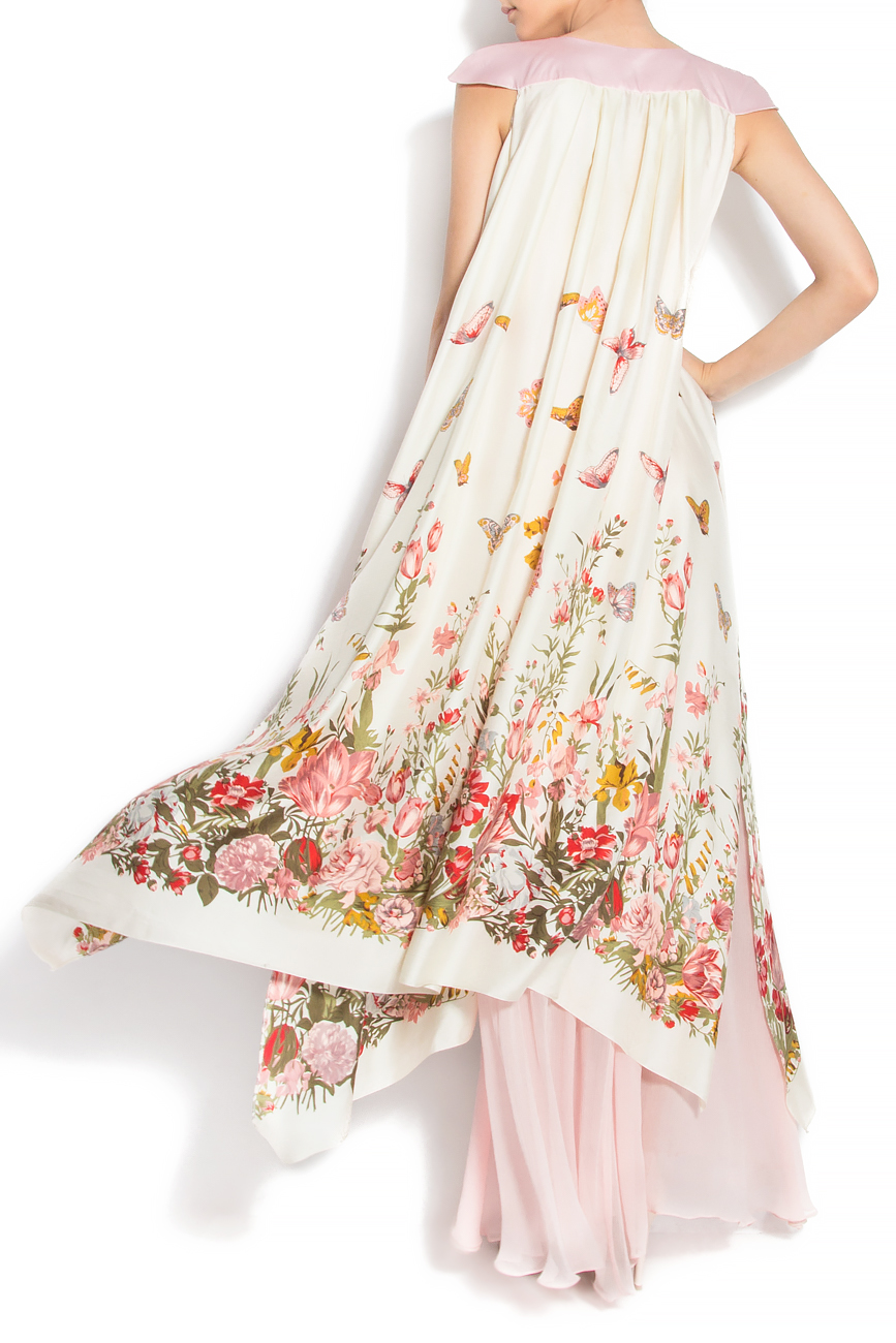 Silk maxi dress with floral print Elena Perseil image 3