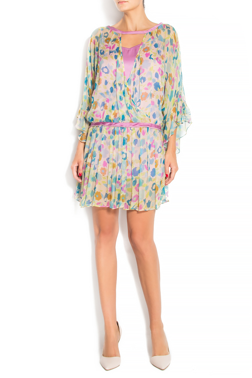 Printed silk-georgette mini dress Elena Perseil image 0
