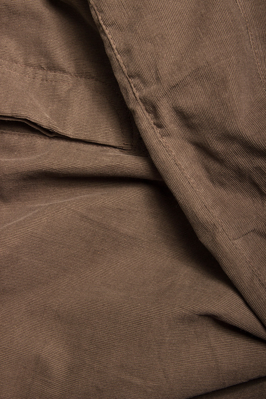 Cropped washed cotton-twill tapered pants Studio Cabal image 3