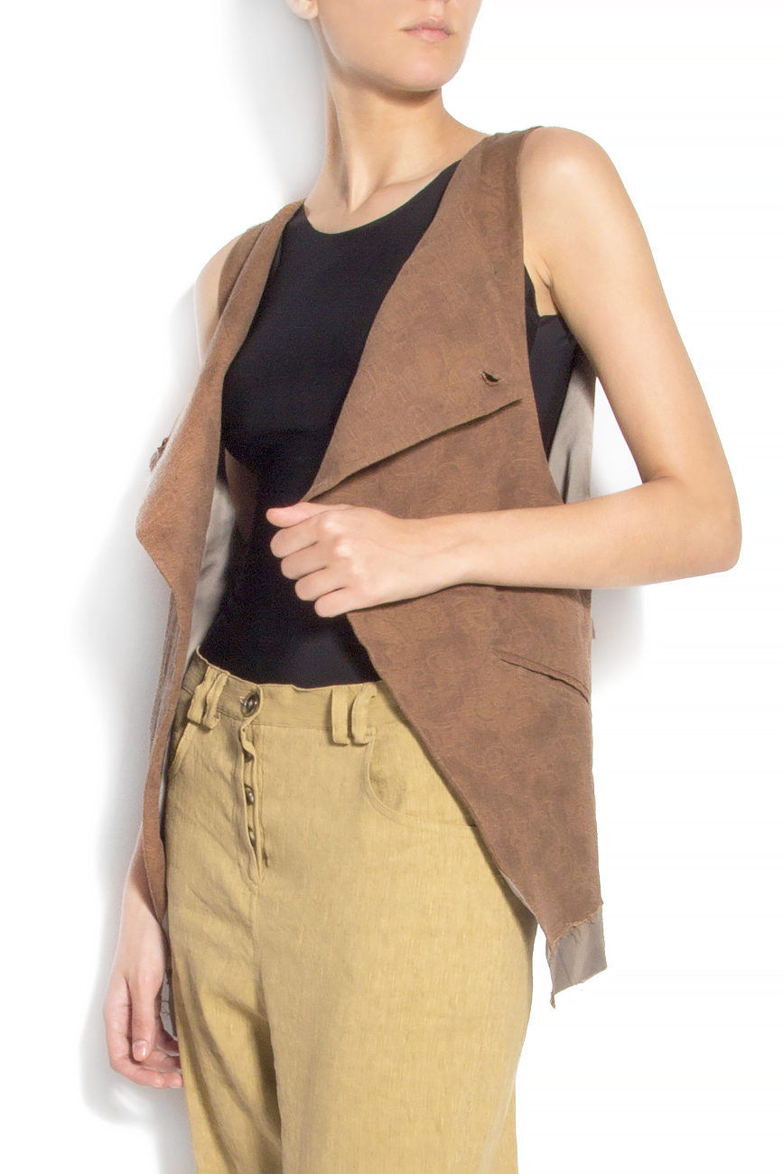 Asymmetric linen-blend vest Studio Cabal image 1