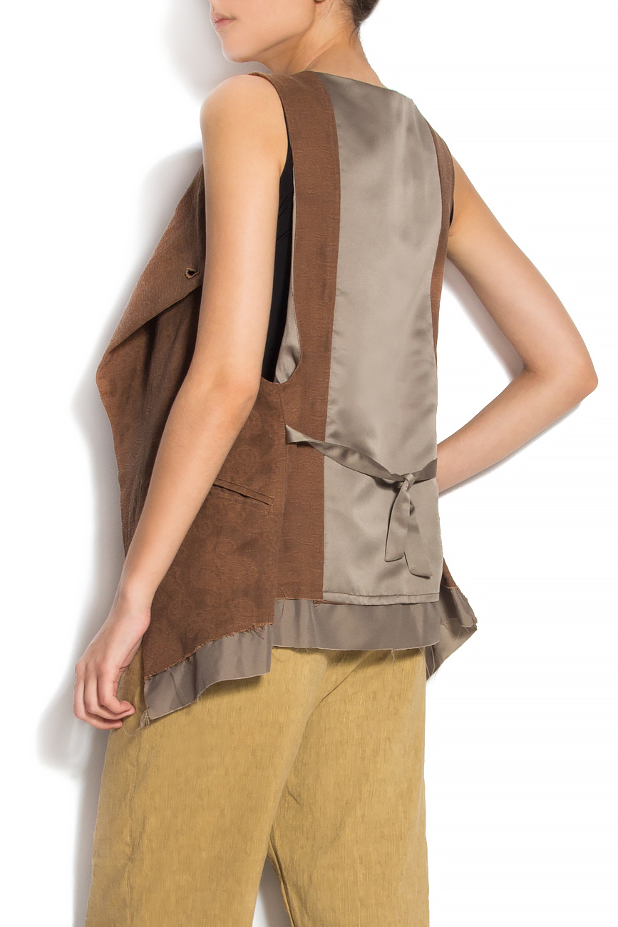Asymmetric linen-blend vest Studio Cabal image 2
