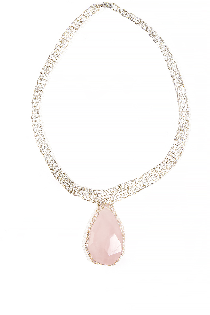 Handmade rose quartz necklace Eneada image 0
