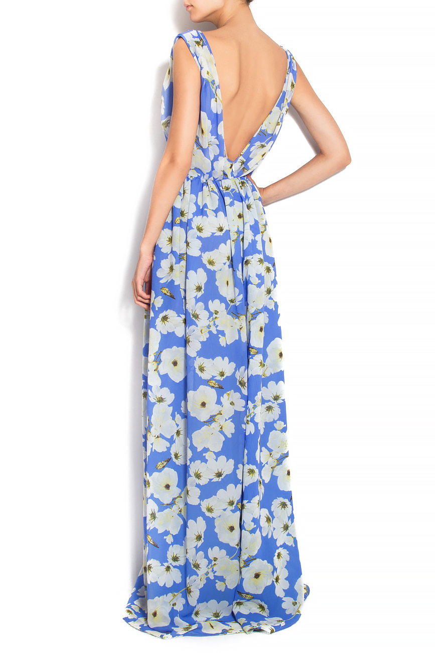Floral-print silk-chiffon gown Arina Varga image 3