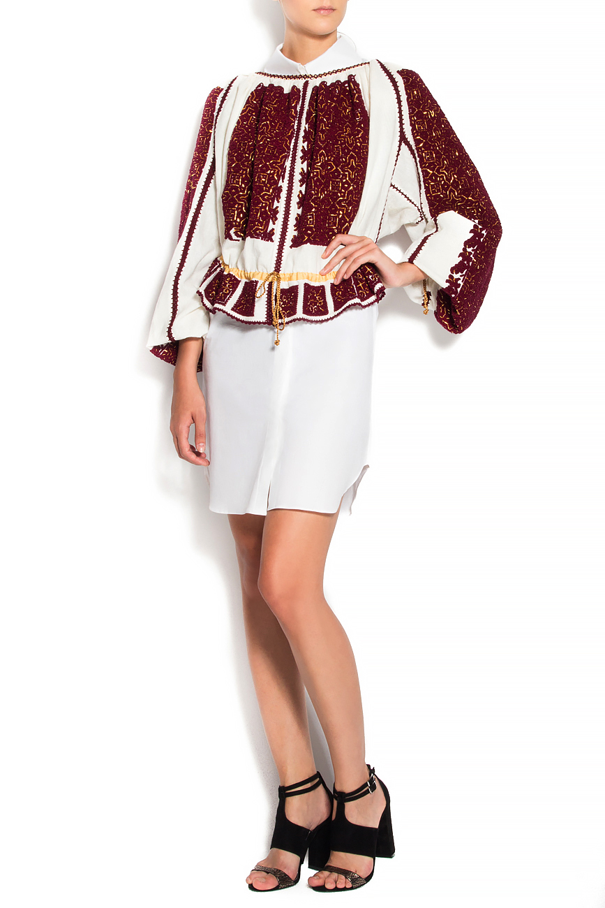 Traditional Romanian cotton blouse  Izabela Mandoiu image 0