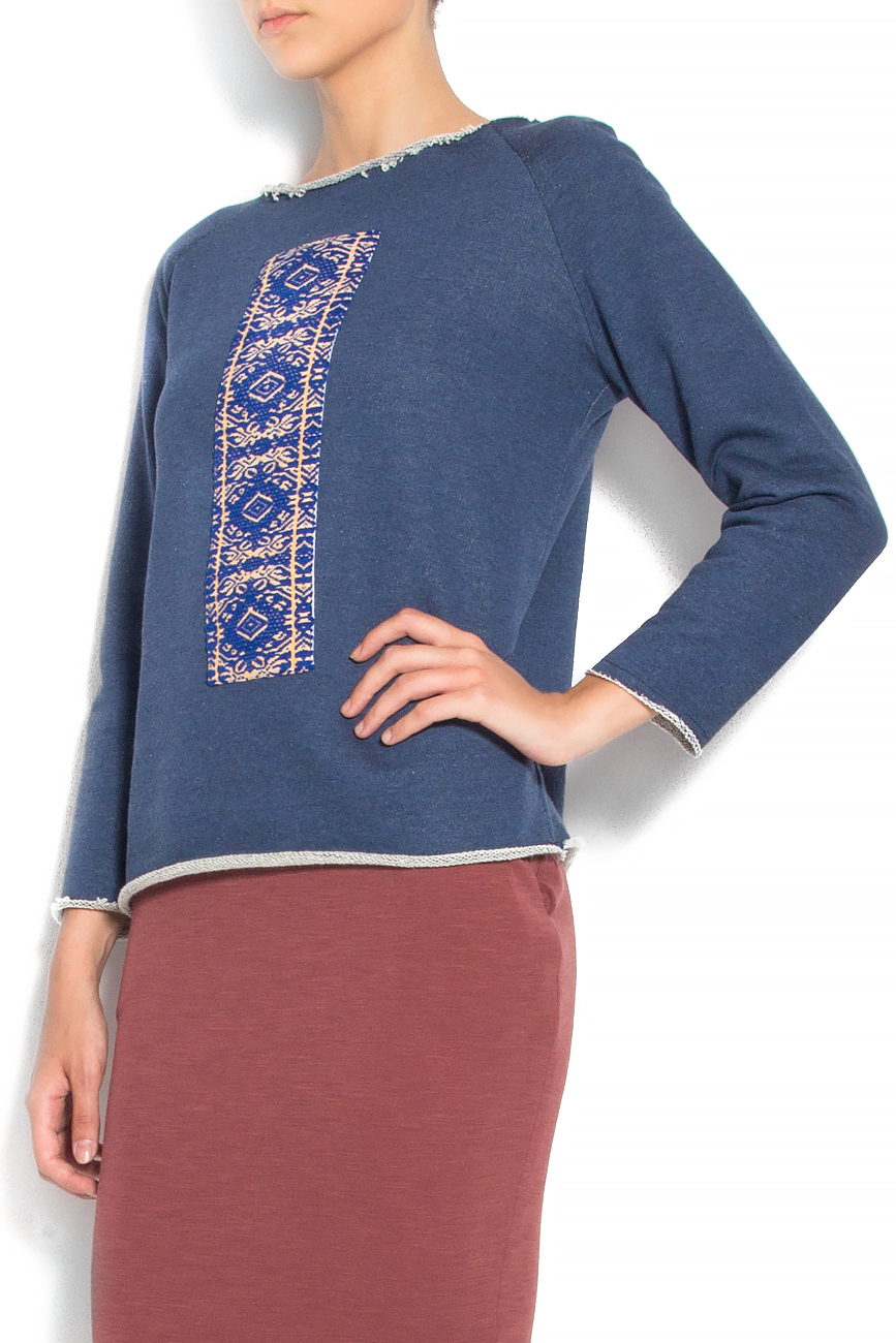 Dark-blue cotton sweatshirt Izabela Mandoiu image 1