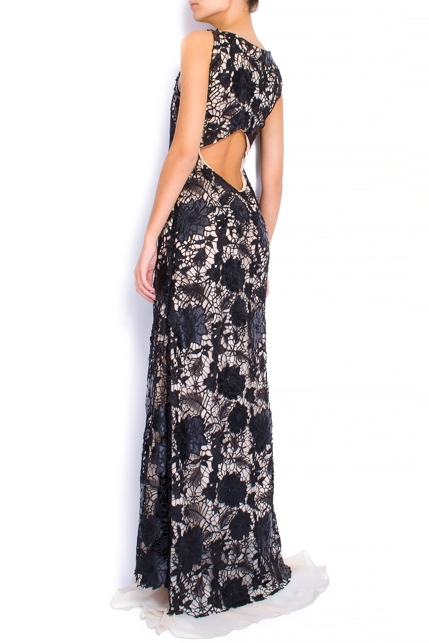 Lace-paneled leather gown Elena Perseil image 2