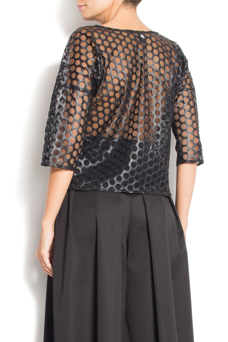 Perforated faux leather shirt Bluzat image 2