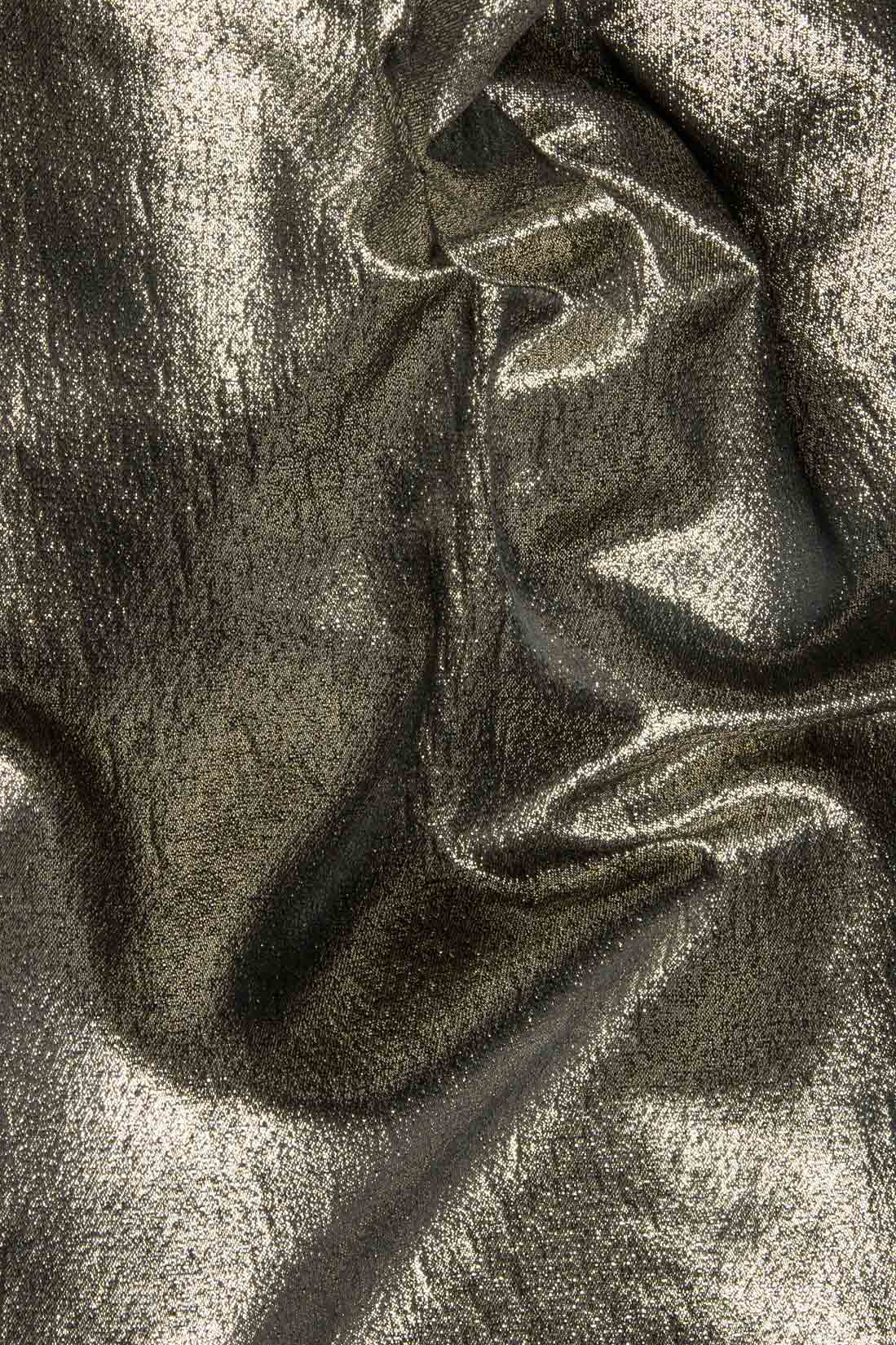 Robe en tissu lamé argenté à col V Claudia Castrase image 3
