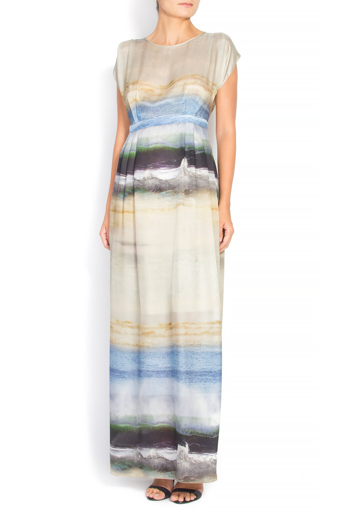 Printed silk dress Claudia Castrase image 0