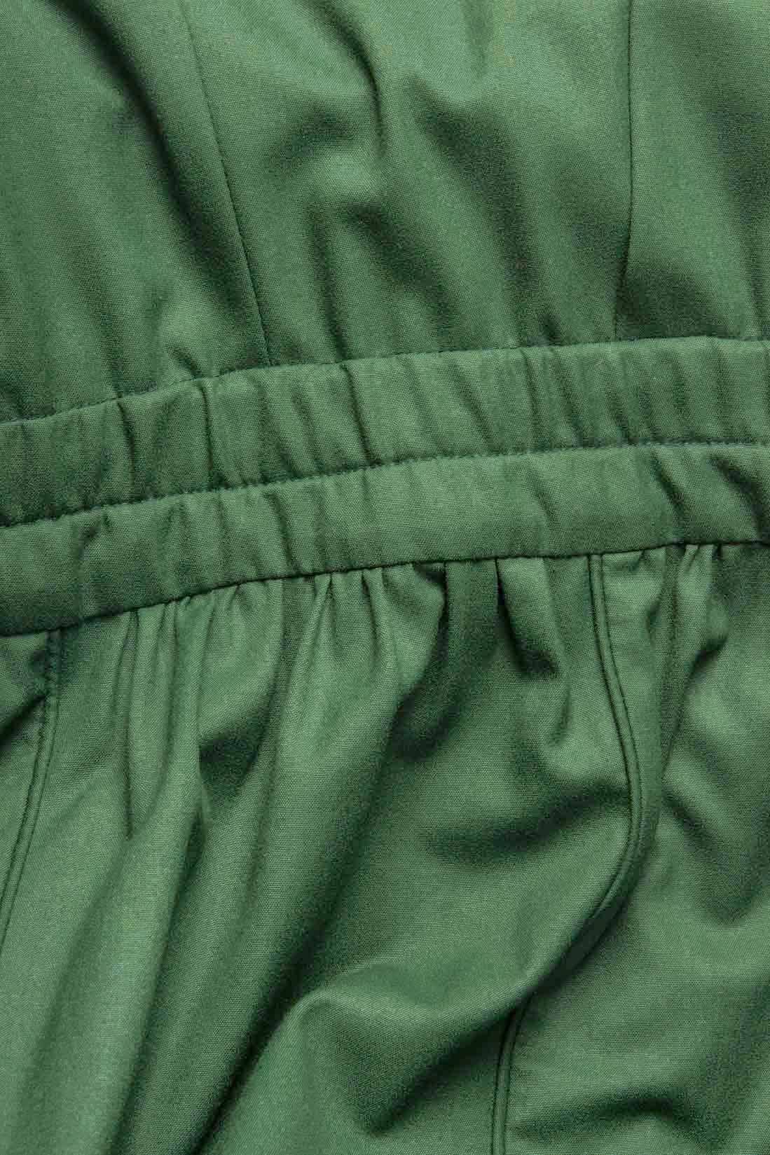 Combi-pantalon verte en coton stretch Karmen Herscovici image 3