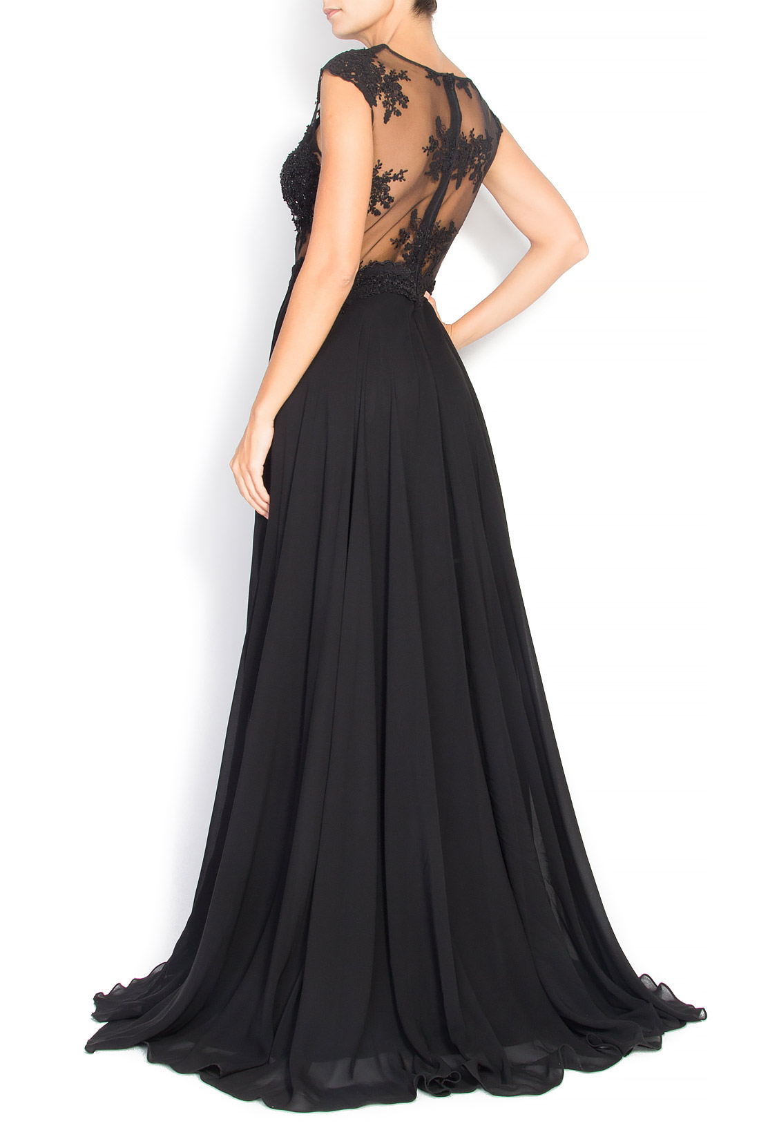 'Black Diamond' embellished tulle and lace gown Raffaela Moraru image 3